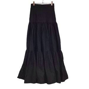 RUNAWAY THE LABEL Full Tiered Ayla Maxi Skirt ~ Black New NWT S